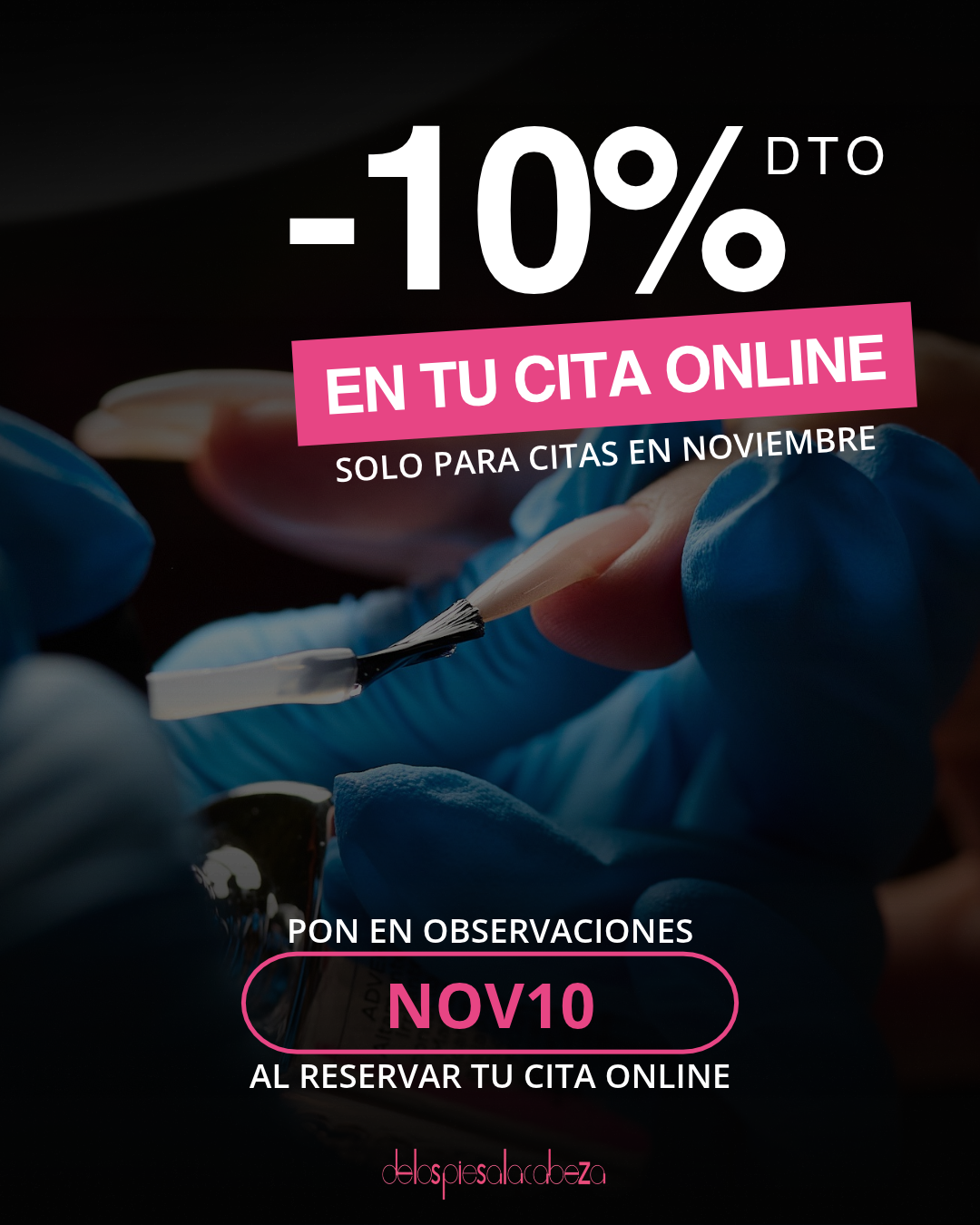 10 % de descuento en peluquería y manicura
